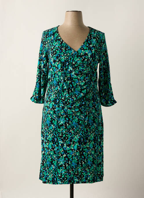 Robe mi-longue manches 3/4 manches 3/4 vert SHEEGO femme