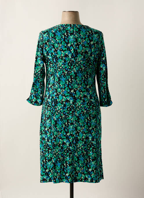 Robe mi-longue manches 3/4 manches 3/4 vert SHEEGO femme