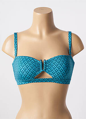 Haut de maillot de bain stretch haut bandeau bleu SIMONE PERELE femme
