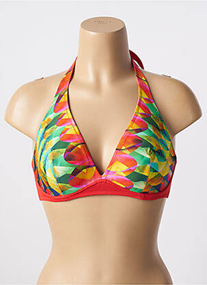 Haut de maillot de bain stretch haut soutien-gorge emboitant rouge ANTIGEL femme