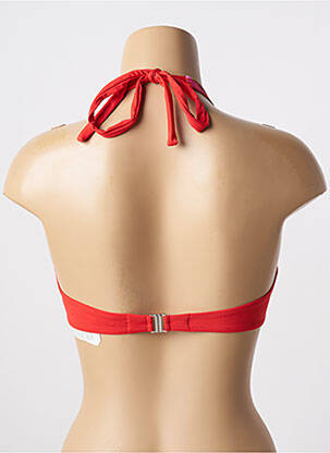 Haut de maillot de bain stretch haut soutien-gorge emboitant rouge ANTIGEL femme