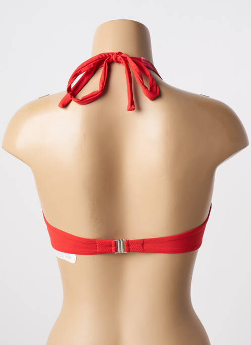 Haut de maillot de bain stretch haut soutien-gorge emboitant rouge ANTIGEL femme