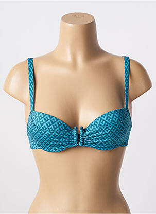 Haut de maillot de bain stretch haut soutien-gorge moulé bleu SIMONE PERELE femme