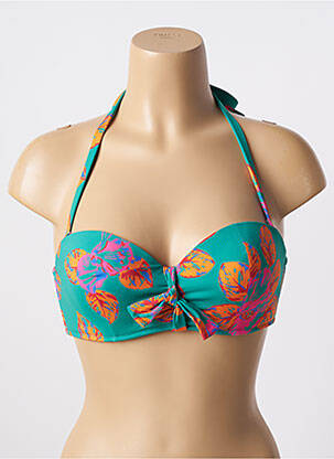 Haut de maillot de bain stretch haut bandeau vert SIMONE PERELE femme