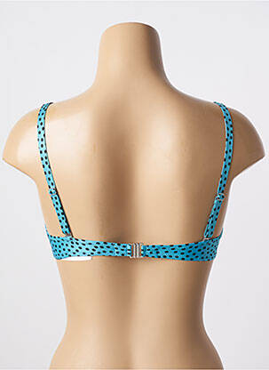 Haut de maillot de bain stretch haut soutien-gorge moulé bleu ANTIGEL femme