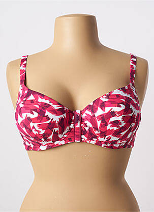 Haut de maillot de bain stretch haut soutien-gorge emboitant rose ANTIGEL femme