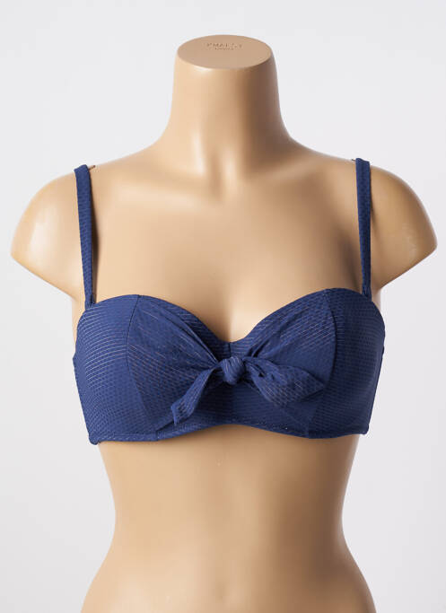 Haut de maillot de bain stretch haut bandeau bleu SIMONE PERELE femme