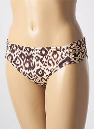 Bas de maillot de bain effet matière satinée culotte beige ANTIGEL femme