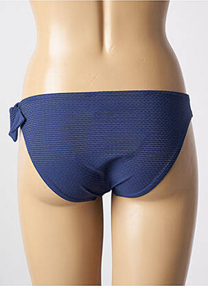 Bas de maillot de bain effet matière satinée culotte bleu SIMONE PERELE femme