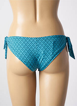 Bas de maillot de bain effet matière satinée bikini bleu SIMONE PERELE femme