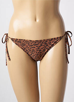 Bas de maillot de bain effet matière satinée bikini marron ZADIG & VOLTAIRE femme