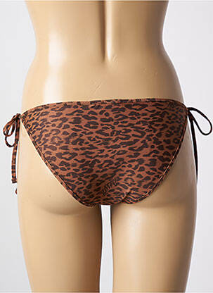 Bas de maillot de bain effet matière satinée bikini marron ZADIG & VOLTAIRE femme