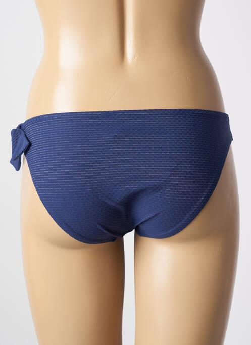 Bas de maillot de bain effet matière satinée culotte bleu SIMONE PERELE femme