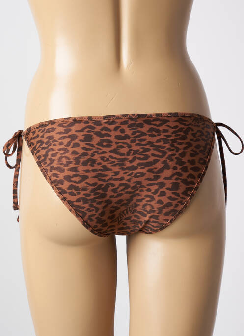 Bas de maillot de bain effet matière satinée bikini marron ZADIG & VOLTAIRE femme