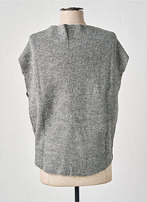 Pull tissage chiné sans manche gris ESPRIT femme
