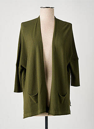 Gilet manches longues stretch vert LA FEE MARABOUTEE femme