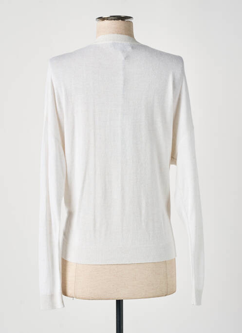 Gilet cache-cœur stretch blanc EVA KAYAN femme