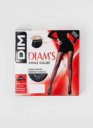 Collants tissage transparent noir DIM femme