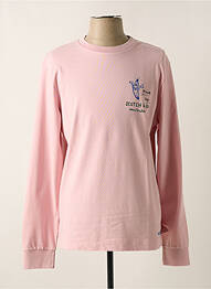 Sweat-shirt stretch manches longues rose MAISON SCOTCH homme
