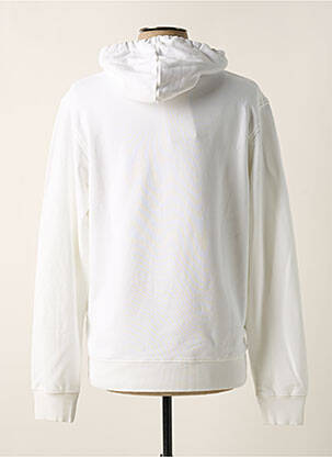Sweat-shirt à capuche poches manches longues blanc MAISON SCOTCH homme