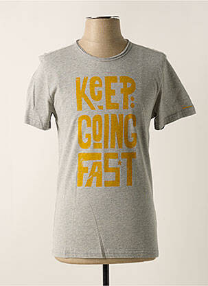 T-shirt tissage chiné manches courtes gris FREEMAN T.PORTER homme