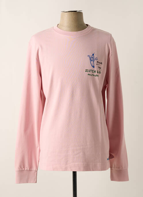 Sweat-shirt rose MAISON SCOTCH pour homme