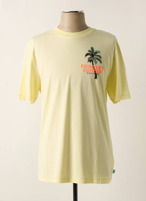 T-shirt jaune MAISON SCOTCH pour homme