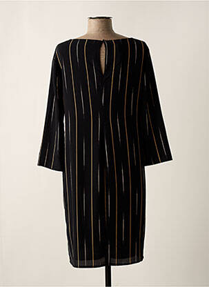 Robe mi-longue coupe fluide manches longues noir LA FEE MARABOUTEE femme