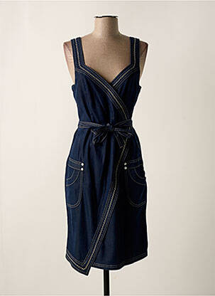 Robe mi-longue sans manche sans manche bleu EVA KAYAN femme