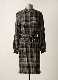 Robe mi-longue manches longues manches longues vert GEISHA femme