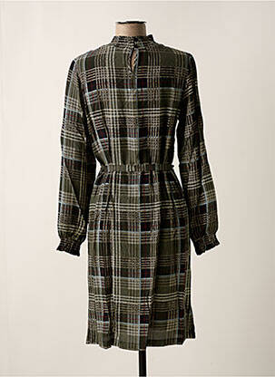 Robe mi-longue manches longues manches longues vert GEISHA femme