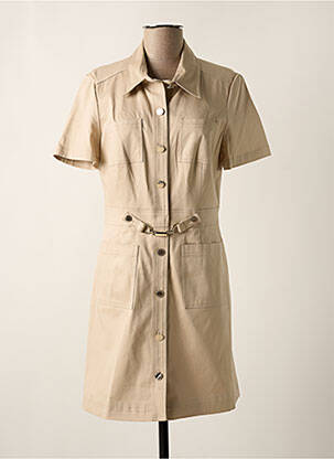 Robe courte manches courtes manches courtes beige MORGAN femme