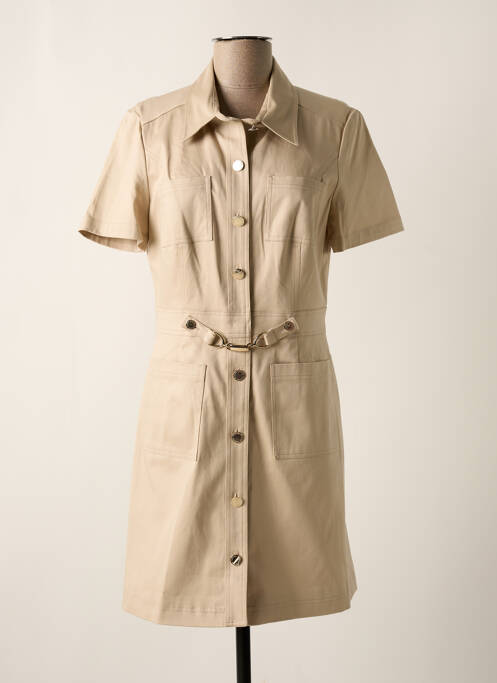 Robe courte manches courtes manches courtes beige MORGAN femme
