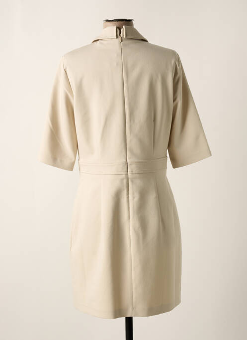 Robe mi-longue beige IRIS MITTENAERE FOR MORGAN pour femme