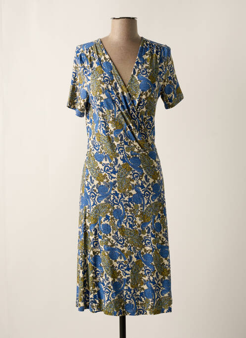 Robe mi-longue bleu GEISHA pour femme