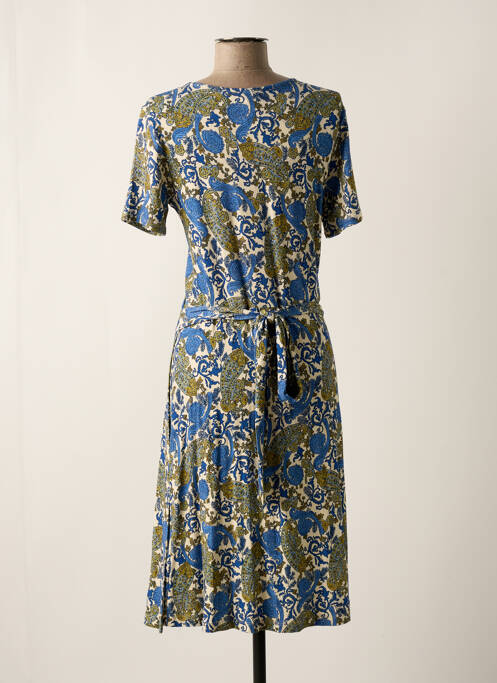 Robe mi-longue bleu GEISHA pour femme