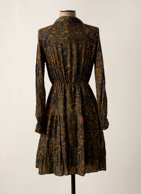 Robe mi-longue vert LA FEE MARABOUTEE pour femme