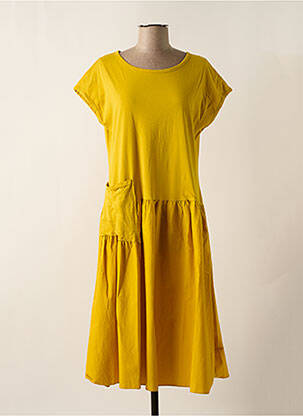 Robe mi-longue jaune HUMILITY femme