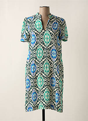 Robe mi-longue bleu LA FEE MARABOUTEE femme