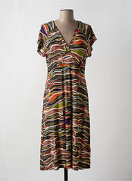 Robe mi-longue vert GEISHA femme