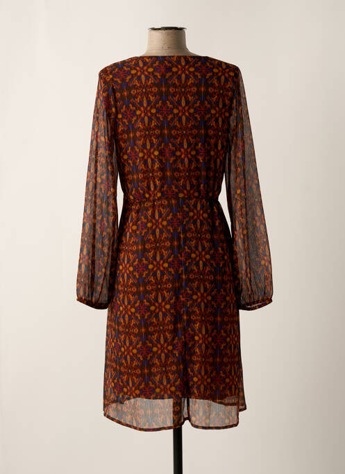 Robe mi-longue marron LA FEE MARABOUTEE pour femme