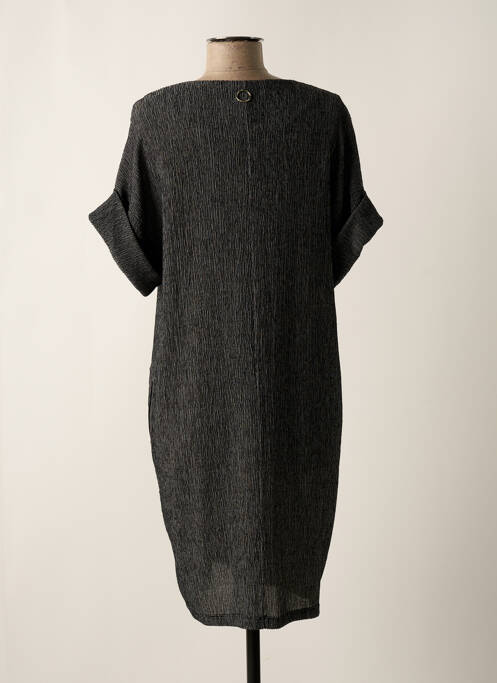 Robe mi-longue noir 3322 pour femme