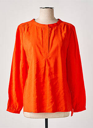 Blouse col rond manches longues orange STREET ONE femme