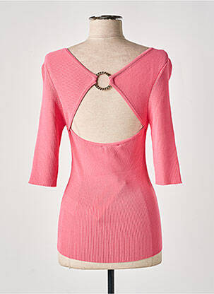 Pull coupe cintrée manches 3/4 rose MORGAN femme