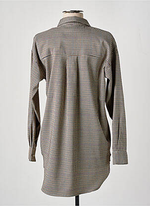 Chemisier coupe cintrée manches longues beige ICHI femme