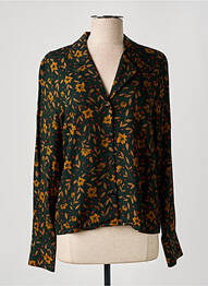 Chemisier imprimé fantaisie manches longues vert I.CODE (By IKKS) femme