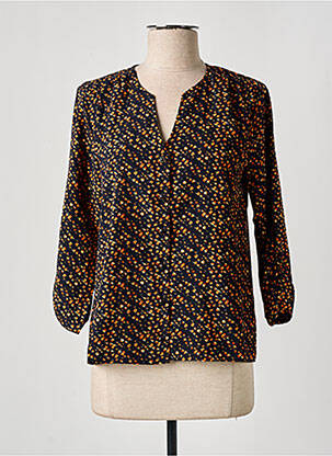 Chemisier imprimé fantaisie manches longues noir FREEMAN T.PORTER femme