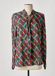 Blouse imprimé fantaisie manches longues noir GEISHA femme