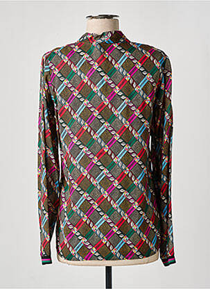 Blouse tissage popeline manches longues noir GEISHA femme