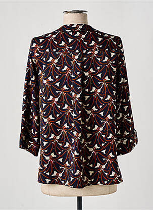 Blouse imprimé fantaisie manches 3/4 bleu LA FEE MARABOUTEE femme